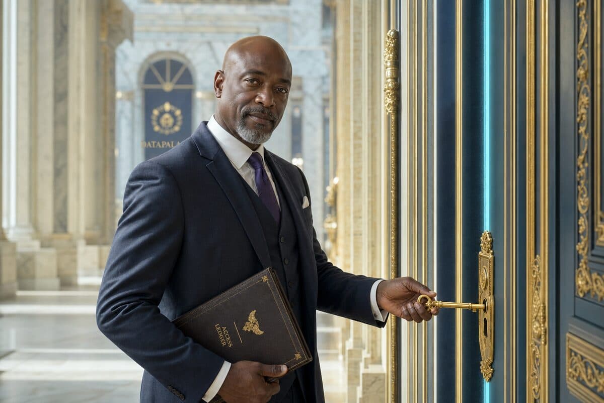 Morpheus granting governed access at the vault gate